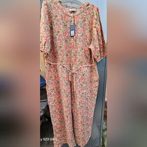 Universal Thread Floral Jumpsuit with Drawstring Waist
